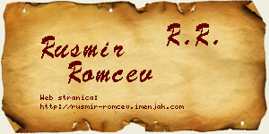 Rusmir Romčev vizit kartica